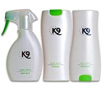 K9 Competition Set - 1 shampoing K9 Competition à l'Aloe Vera pour Chien 300 ml + 1 revitalisant à l'Aloe Vera 300 ml + 1 250 ml K9 Competition Aloe Vera Nano Brume