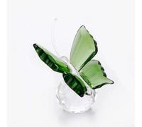 K9 - Figurine de papillon en verre - Presse-papier en verre - Décoration d'intérieur - Fait à la main - Sculpture d'animal de collection - 7 cm (vert)