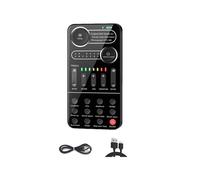 K9 Voice Changer Carte Son en Direct 12 TonalitéS éLectriques Microphone Carte Son de Diffusion en Direct pour TéLéPhone Portable Ordinateur PC