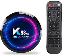 K98 PLUS Lecteur intelligent Android 13.0, puce RK3528/support décodage 8K/2,4G+5G double bande WLAN/Bluetooth 5.0/avec affichage numérique/2GB+16GB/réglementation européenne 110-240V