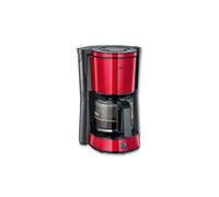 Severin Cafetière filtre KA 4817 - 1000W, 1,4L, 10 tasses, porte-filtre amovible, noir/rouge