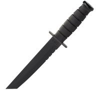 KA-BAR Couteau Tanto Noir Étui en Plastique Dur, lame dentelée 1245