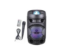 INOVALLEY KA02 BOWL- Enceinte lumineuse Bluetooth 400W - Fonction Karaoké - Boule kaléidoscope LED multicolore - Port USB, Micro-SD