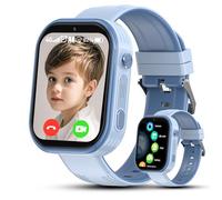 kaacly Montre Connectée Enfant GPS, Montre GPS Enfant 4G avec Chat Familial,SOS,Téléphone,Appels Vidéo HD,Étanche IP67, Montre Intelligente Enfants Cadeau pour 6-12 Ans