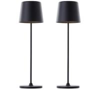 KAAMI lot de 2 lampes de jardin extérieures LED intégrée 2W noir dépoli