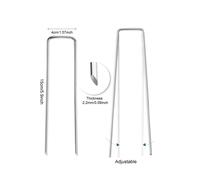 KAAPL-Agrafes De Jardin De Type U,Piquets De Tube De Clôture De Type U,Pointe De Paysage Galvanisée De Type U Pour Maintenir Les Pelouses,Barrière,Clou De Sol,2.2Mmx150Mm,10Pcs
