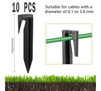 KAAPL-Cheville De Tondeuse À Gazon De Jardin,10 À 300 Pièces,Chevilles De Sol Respectueuses De L'Environnement,Pose De Câbles De Limite,Installation Rapide,Accessoires De Jardin,10Pcs,