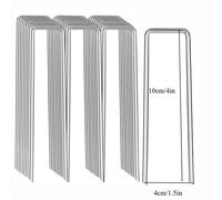 KAAPL-Clou De Jardin En Forme De U,Piquet De Tuyau De Clôture Robuste,Clou De Paysage Galvanisé Pour La Fixation De Tuyau D'Eau,Barrière De Gazon,Clou De Sol,Chocolat,100Pcs