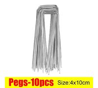 KAAPL-Joints En Plastique Pour Agrafes De Jardin En Forme De U,100/10 Pièces,Chevilles,Aménagement Paysager,Tube De Revêtement De Sol,Film,Tampons De Cheville Fixes,Peg 10Pcs,