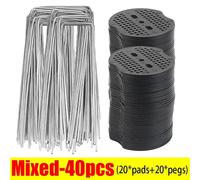 KAAPL-Joints En Plastique Pour Agrafes De Jardin En Forme De U,100/10 Pièces,Chevilles,Aménagement Paysager,Tube De Revêtement De Sol,Film,Tampons De Cheville Fixes,Mixed 40Pcs,