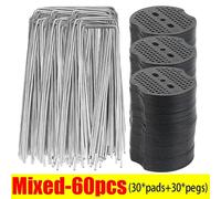 KAAPL-Joints En Plastique Pour Agrafes De Jardin En Forme De U,100/10 Pièces,Chevilles,Aménagement Paysager,Tube De Revêtement De Sol,Film,Tampons De Cheville Fixes,Mixed 60Pcs,