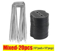 KAAPL-Joints En Plastique Pour Agrafes De Jardin En Forme De U,100/10 Pièces,Chevilles,Aménagement Paysager,Tube De Revêtement De Sol,Film,Tampons De Cheville Fixes,Mixed 20Pcs,