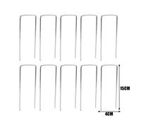 KAAPL-Piquets De Jardin De Fixation De Type U,Agrafes De Paysage,Jauge De 10/15Cm,Piquets De Tube De Clôture,Broches Sod,Maintien Des Pelouses,Barrière,Clou De Sol,10/30 Pièces,Thickness 2.2Mm,15X4Cm