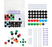 KAAQL-135Pcs Modele Moleculaire Kit Molécules Chimie Organique Et Inorganique Ensemble Kit De Structure Atome Lien Modèle Défini Pour Étudiants Enseignants Jeunes Scientifiques