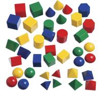 KAAQL-Edxeducation Lot De 40 Mini Corps Géométriques-Moules 3D Pour Mathématiques Et Géométrie-Manipulatives Mathématiques Multicolores Pour Enfants-10 Formes Différentes