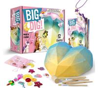 KAAQL-Jumbo Fantasy Kit D'Excavation D'Amulettes Magiques Pour Enfants,12 Amulettes Double Face,Manuel Pour Creuser,Jouet Archéologique 6-10 Ans,Cadeau D'Anniversaire Pour Garçons Et Filles