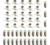 KAAQL-Lot De 25 Pcs Ampoule E10 De 3,8 V 0,3 A Et 25 Pcs Douille E10 Kit D'Électricité Pour Travaux Manuels Et Usage Scolaire Pour Expériences Circuits Électriques.
