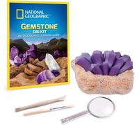 KAAQL-National Geographic-Kit De Fouille-3 Gemmes À Extraire-Améthyste,?il-De-Tigre Et Quartz-Jeu Scientifique Et Éducatif-Stem-Jm80559M