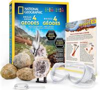 KAAQL-National Geographic Kit De Géodes À Casser¿Inclut Lunettes De Protection&Support D¿Exposition¿Cadeau Scientifique Stem Pour Enfants,Casse Tes Propres Géodes