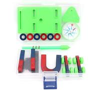 KAAQL-Physique Aimant Expérience Ensemble Populaire Science En Forme De U Barre Ronde Aimant,Fer Poudre Boîte Magnétique Lévitation Expérience Équipement