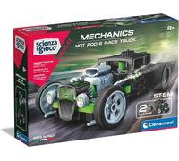 KAAQL-Science Build-Hot Rod Et Race Truck-Set Constructions Enfants,Atelier Mécanique,Jeu Scientifique 8 Ans (Version Italienne) -Fabriqué En Italie,Couleur,19335