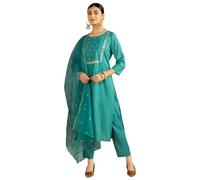 Kaari Roman Silk KAAAW24WSKD-72002_Imperial Teal_S, Bleu Sarcelle impérial, S