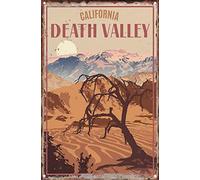 KAARIRI Death Valley National Park California Vintage Retro Tin Sign Sign Poster Wall Decor Art Shabby Chic Cadeau Mural 20,3 x 30,5 cm