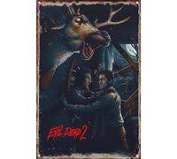 KAARIRI Evil Dead 2 - Plaque en métal vintage rétro - Décoration murale - Style shabby chic - 20,3 x 30,5 cm