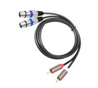 Kaaruisi 1 blindage de câble plaqué or de qualité supérieure pour studio et home cinéma pratique, câble d'interconnexion audio femelle, mâle, noyaux métalliques double couche