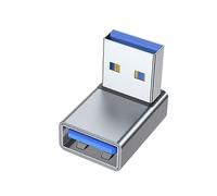 Kaaruisi Adaptateur USB 3.0 à angle droit de 90 degrés mâle vers femelle coupleur connecteur pour ordinateur portable chargeur USB convertisseur d'extension