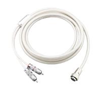 Kaaruisi Câble audio 4 broches DIN mâle vers 2RCA avec revêtement argenté de remplacement pour connexion accessoires de transmission son home cinéma