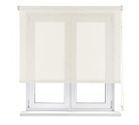 KAATEN Store Enrouleur à écran 5%, 90 x 190, Blanc - Lin