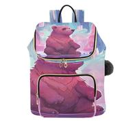 KAAVIYO Castor Rose Mignon Sac à Dos Tendance pour étudiants,Sac à Bandoulière pour Livres,Sac de Voyage pour Jeunes