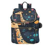 KAAVIYO Constellations Ballon De Girafe Sac à Dos Tendance pour étudiants,Sac à Bandoulière pour Livres,Sac de Voyage pour Jeunes