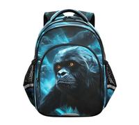 KAAVIYO Espace Bleu Gorilles Singe Sac à Dos Enfant 3-12 Ans Cartable Scolaire Sac pour Tout-Petits