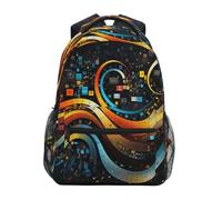 KAAVIYO ÉToile De Mer Rayonnante Vibrante Cartable Sac à Dos Ecole étudiant Scolaire d'ordinateur pour Voyage Ados Filles Garçons Enfant