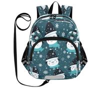 KAAVIYO Étoiles Mignonnes Pandas Des Neiges Sac à Dos Bébé avec Oreilles Mini Sac à Épaule pour Enfants 1-6 Ans avec Corde de Traction,Sifflet et Boucle Poitrine