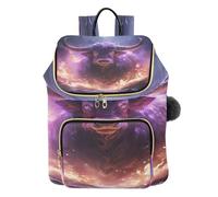 KAAVIYO Feu Pourpre Vache En ColèRe Sac à Dos Tendance pour étudiants,Sac à Bandoulière pour Livres,Sac de Voyage pour Jeunes
