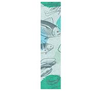 KAAVIYO Graisse De Pierre De Poisson Mignon Grip de Skateboard Bande Grip Antidérapante Auto-adhésif Griptape de Longboard sans Bulles 9x33in,44x10in(1pcs)