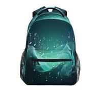 KAAVIYO Notes De Musique Bleues Art Cartable Sac à Dos Ecole étudiant Scolaire d'ordinateur pour Voyage Ados Filles Garçons Enfant