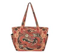 KAAVIYO Nuage De Dragon De Style Chinois Sacs de Plage Voyage,Cabas pour Femmes Sacs à Bandoulière pour Faire Les Courses