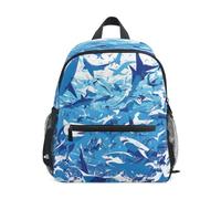 KAAVIYO OcéAn Dynamique Des Requins Bleus Sac à Dos Enfant Sac d'École Maternelle Tout-Petit Préscolaire Étudiant Scolaire Cartable pour Garçons Filles