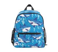 KAAVIYO Requins Bleus Nageant Sac à Dos Enfant Sac d'École Maternelle Tout-Petit Préscolaire Étudiant Scolaire Cartable pour Garçons Filles