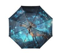 KAAVIYO ZèBres De Vol De L'espace Bleu Parapluie de Voyage Coupe-Vent Ouverture Fermeture Automatiques,Protection Solaire UPF 50+ pour Enfants