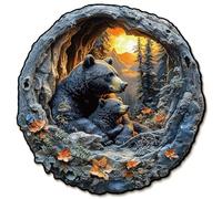 KAAYEE Puzzle 3D en Bois - Ours Câlin et Animaux - Puzzle Adulte Avec Boîte-Cadeau
