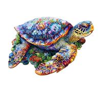KAAYEE Puzzle en Bois Animaux La Tortue - Wooden Puzzle Forme Animaux avec Boîte-Cadeau