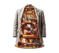 KAAYEE Puzzles en Bois, 160pcs Garde-Robe Bienheureux Wooden Puzzle Adulte, Puzzle Forme Animaux, avec Boîte-Cadeau en Bois