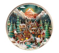 KAAYEE Puzzles en Bois, 280pcs Ville de Noël 3D Wooden Puzzle Adulte, Puzzle Forme Animaux, avec Boîte-Cadeau en Bois