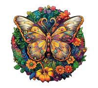 KAAYEE Puzzles en Bois, Puzzle Bois Animaux, Joli Papillon Puzzle Bois Forme Animaux, Wooden Puzzle Animaux Bois avec Boîte-Cadeau en Bois