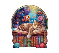 KAAYEE Puzzles en Bois Rêve de Chaton, 250pcs Wooden Puzzle Adulte, Puzzle Forme Animaux, avec Boîte-Cadeau en Bois